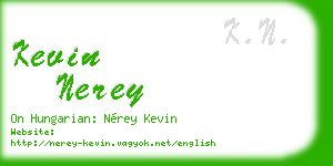 kevin nerey business card